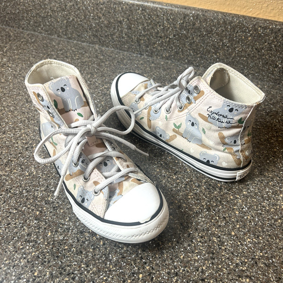 Converse All Star Little Kids 2 Multi Color High Top Lace Up Sneaker Koala Bears - Picture 2 of 12